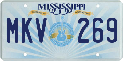 MS license plate MKV269