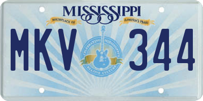 MS license plate MKV344