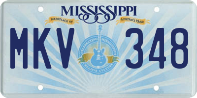 MS license plate MKV348