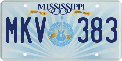 MS license plate MKV383