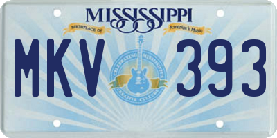 MS license plate MKV393