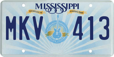 MS license plate MKV413