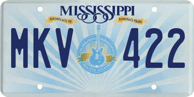 MS license plate MKV422