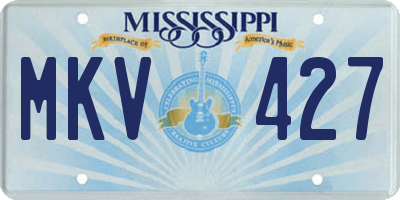 MS license plate MKV427