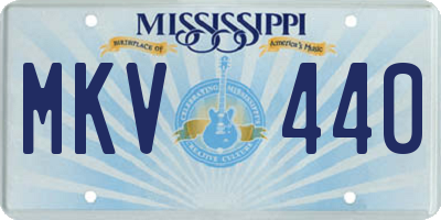 MS license plate MKV440