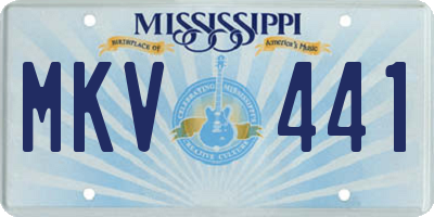 MS license plate MKV441