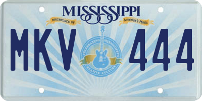 MS license plate MKV444