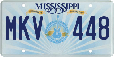 MS license plate MKV448