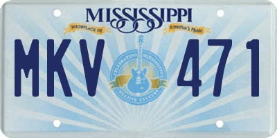 MS license plate MKV471