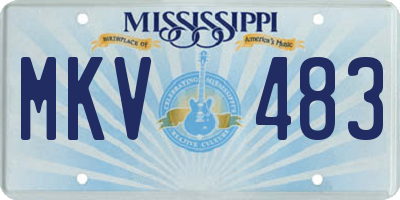 MS license plate MKV483