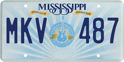 MS license plate MKV487