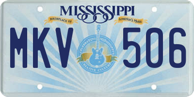 MS license plate MKV506