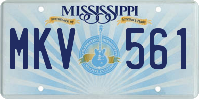 MS license plate MKV561