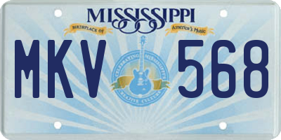 MS license plate MKV568