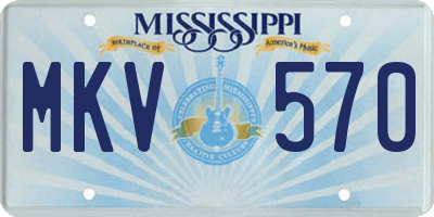 MS license plate MKV570