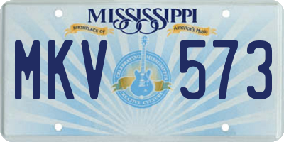 MS license plate MKV573