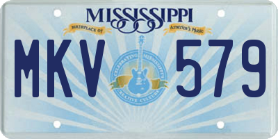 MS license plate MKV579