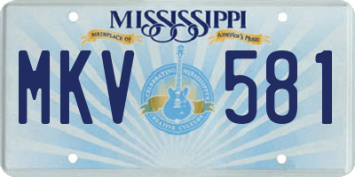 MS license plate MKV581