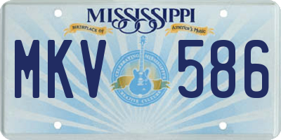 MS license plate MKV586