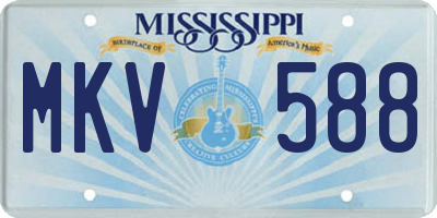 MS license plate MKV588