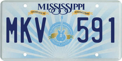 MS license plate MKV591
