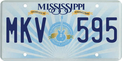 MS license plate MKV595