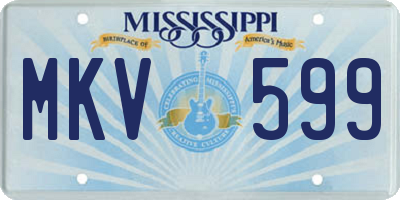 MS license plate MKV599