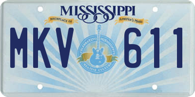MS license plate MKV611