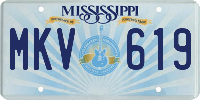 MS license plate MKV619