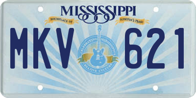 MS license plate MKV621