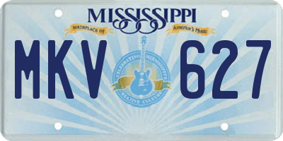 MS license plate MKV627