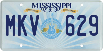 MS license plate MKV629