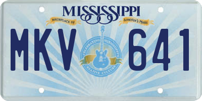 MS license plate MKV641