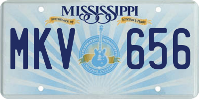 MS license plate MKV656