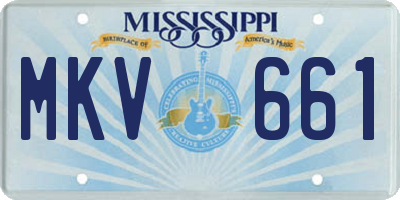 MS license plate MKV661