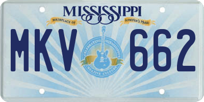 MS license plate MKV662