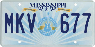 MS license plate MKV677