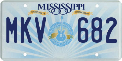 MS license plate MKV682