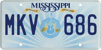 MS license plate MKV686