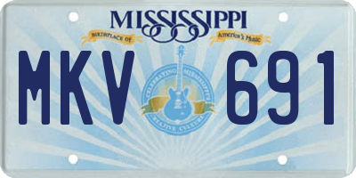 MS license plate MKV691