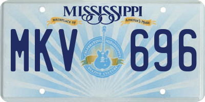 MS license plate MKV696