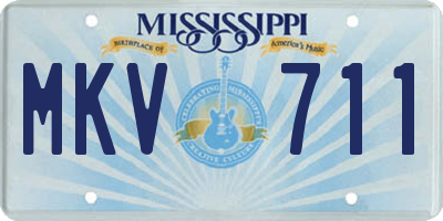 MS license plate MKV711