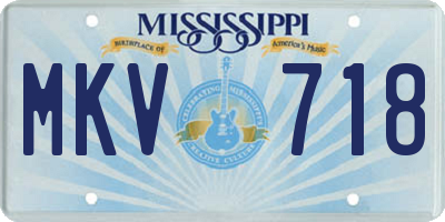 MS license plate MKV718
