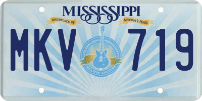 MS license plate MKV719