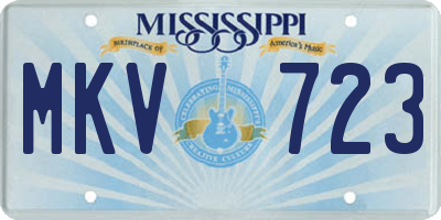 MS license plate MKV723