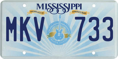MS license plate MKV733