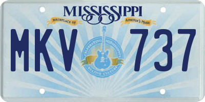 MS license plate MKV737