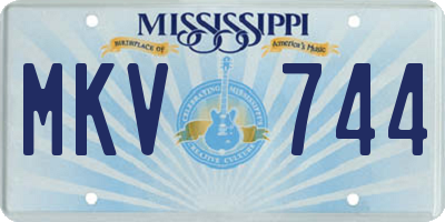 MS license plate MKV744