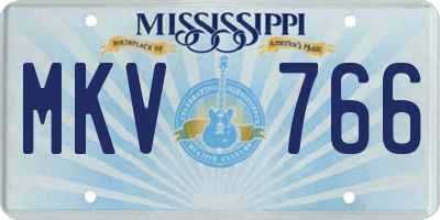 MS license plate MKV766