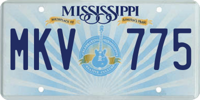 MS license plate MKV775